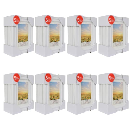 8 Packs: 5 ct. (40 total) White 4" x 6" Frame with Mat, Lifestyles by Studio Decor®